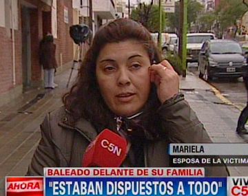 Mariela, esposa de la víctima