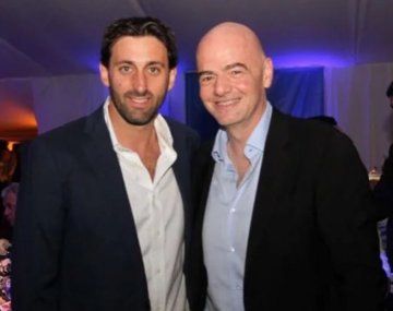 Diego Milito con Infantino.
