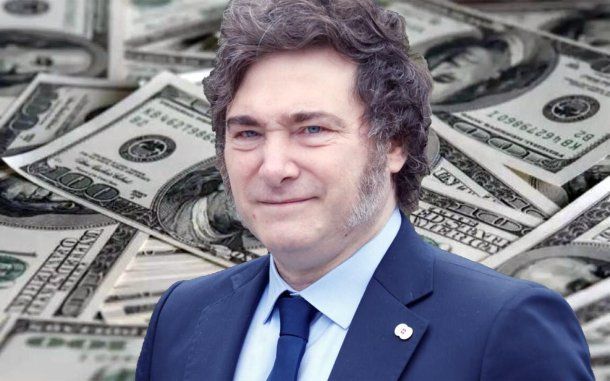 Javier Milei y el dólar. Javier Milei y el dólar.