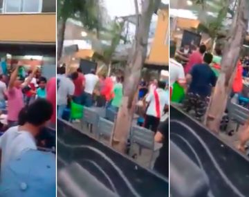La feroz pelea entre hinchas de River y Boca en un bar