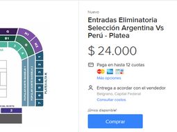 Dan de baja las publicaciones que revenden entradas para Argentina-Perú Dan de baja las publicaciones que revenden entradas para Argentina-Perú