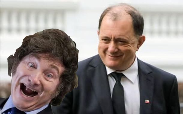 Javier Milei y ministro Iván Poduje.