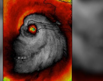 La imagen satelital del huracán Matthew que horroriza en las redes.