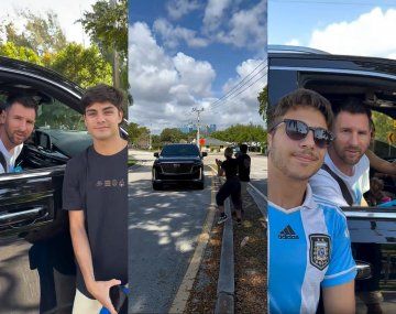 Es viral: un grupo de argentinos se cruzaron a Messi y paró a saludarlos