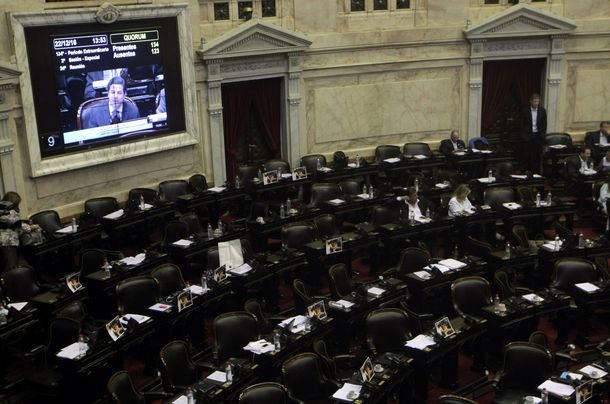 La Cámara de Diputados durante la última sesión de 2016