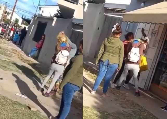 VIDEO: Pelea en el chat de mamis terminó con dos mujeres a las piñas en la puerta de una escuela