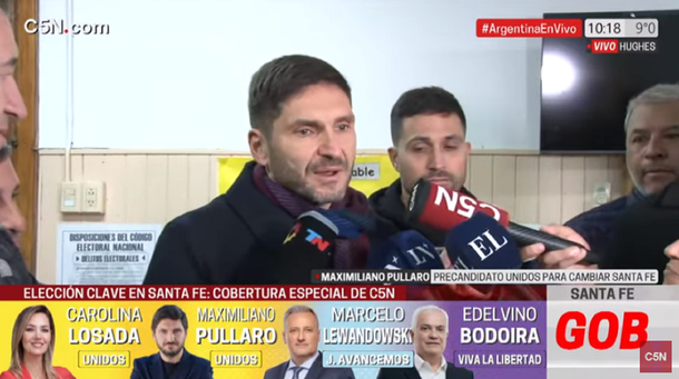 Pullaro votó y fue contra Carolina Losada: Hay sectores que claramente no quieren que lleguemos al gobierno