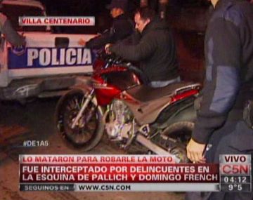 Lo mataron sin mediar palabra para robarle la moto