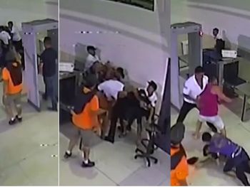 Brutal pelea entre turistas y la PSA en Ezeiza