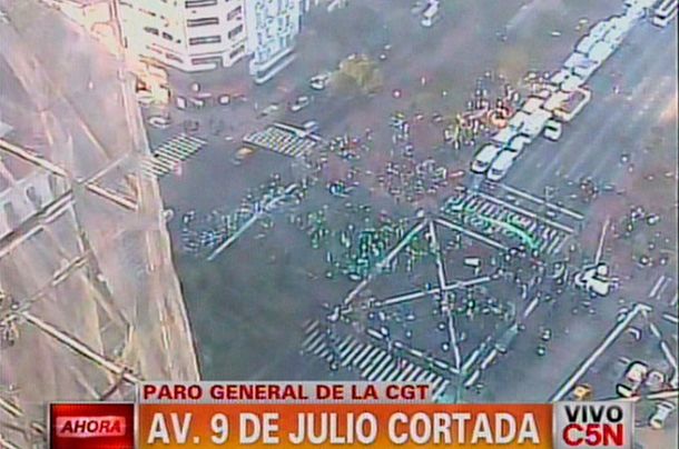 La movilización gremial ya congestiona el centro porteño