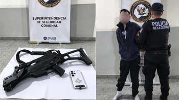 detuvieron a un ladron con 11 antecedentes que robaba con una replica de ametralladora