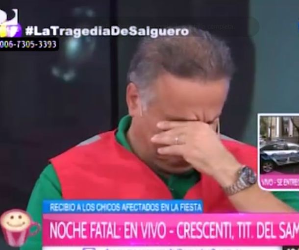 Crescenti se quebró en TV al hablar de las víctimas de la Time Warp