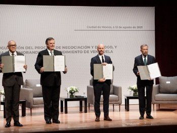 Alberto celebró el acuerdo de entendimiento entre el gobierno de Venezuela y la oposición