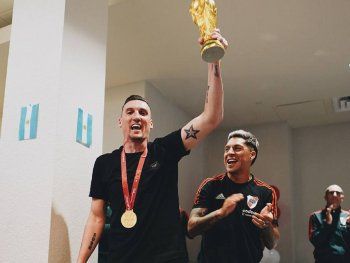 El recibimiento de River al campeón del mundo Franco Armani