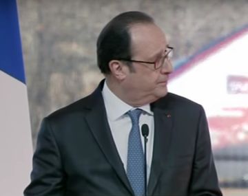 Hollande, en el momento del disparo