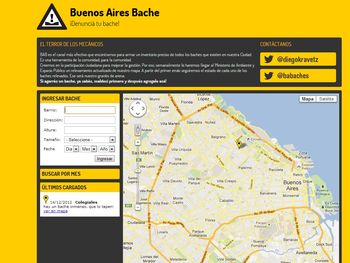 Lanzan un mapa interactivo con los baches de la Ciudad