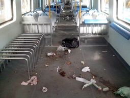 asi quedaron los trenes del sarmiento despues de los ataques por el paro asi quedaron los trenes del sarmiento despues de los ataques por el paro