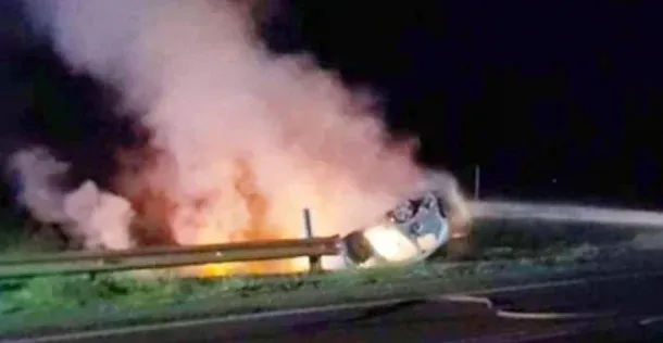 Santa Fe: tres muertos, tras el vuelco e incendio de un auto en la ruta 7
