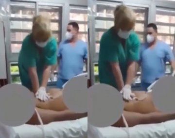 Video: se filmaron reanimando un paciente a pura risa