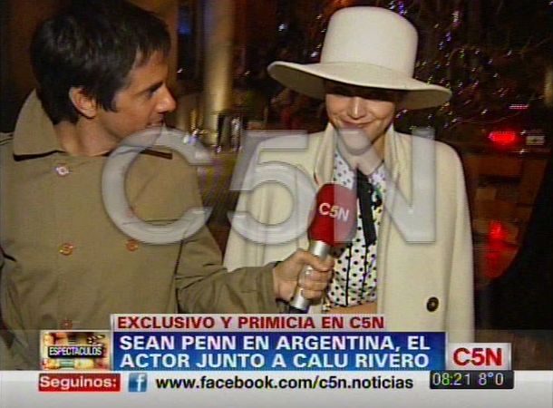Calu Rivero y Sean Penn cenaron juntos en Buenos Aires
