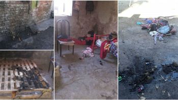 Así quedó la vivienda que compartían las mujeres Así quedó la vivienda que compartían las mujeres