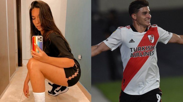 Idéntica reacción de Luciana Milessi y la cuenta de River por los goles de Julián Álvarez