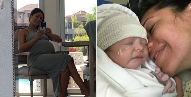 Nació Lupe, la primera hija de Mariana de Melo