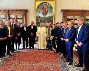 El papa Francisco recibió a los líderes CGT en el Vaticano