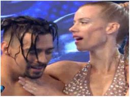 Nicole Neumann se animó a bailar el aquadance en el duelo. Nicole Neumann se animó a bailar el aquadance en el duelo.