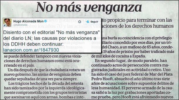 Periodistas de La Nación toman distancia del editorial en defensa de genocidas