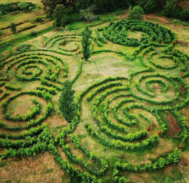 El destino con un laberinto natural