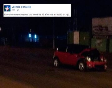 Subió fotos de un choque: víctima era su hijo