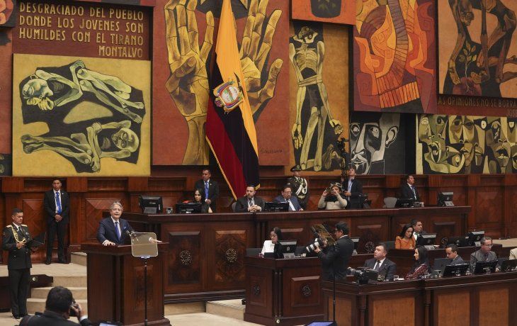 Guillermo Lasso en el Parlamento ecuatoriano