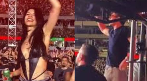 Cazzu y Franco Colapinto dijeron presente en el recital de Airbag en el Monumental