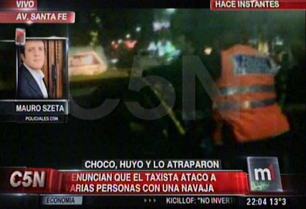 #M1LocuraenBarrioNorte: chocó, huyó y quiso apuñalar a los vecinos