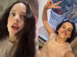 Rosalía en el Obelisco. Rosalía en el Obelisco.