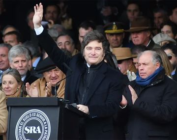Javier Milei en La Rural.