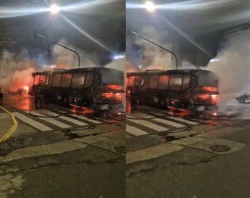 Se incendió un colectivo de la línea 92.