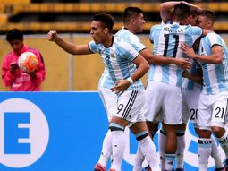 Lautaro Martínez con la Selección Sub 20