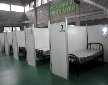 Montaron un hospital de campaña en el polideportivo Diego Maradona para atención extrahospitalaria