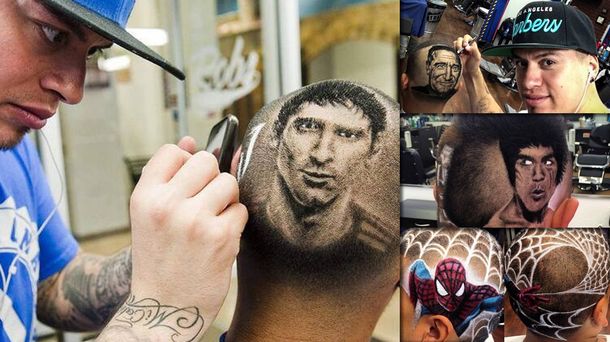 Haceme a Messi en la cabeza: mirá el arte de este peluquero