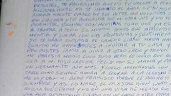 la macabra carta que dejo a su expareja el hombre que mato a su hijo y se suicido: a llorar a la iglesia... la macabra carta que dejo a su expareja el hombre que mato a su hijo y se suicido: a llorar a la iglesia...