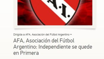 insolito: independiente y una llamativa peticion a la afa insolito: independiente y una llamativa peticion a la afa