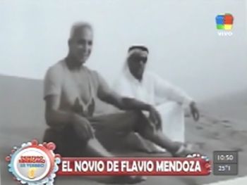 La primera foto de Flavio Mendoza y su novio jeque árabe