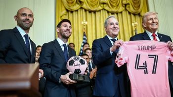 Mascherano, Messi y Donald Trump. Mascherano, Messi y Donald Trump.