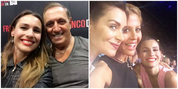 Pampita, divertida en un recital con amigas