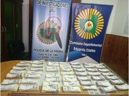 El dinero incautado. Foto: gentileza Diario Uno. El dinero incautado. Foto: gentileza Diario Uno.