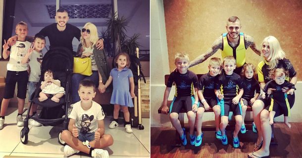 Las vacaciones de Wanda Nara y Mauro Icardi con sus hijos en Dubai.