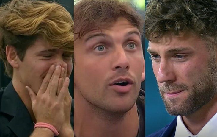 Marcos, Bautista y Tato, ganadores de Gran Hermano 2023, 2024 y 2025, respectivamente.