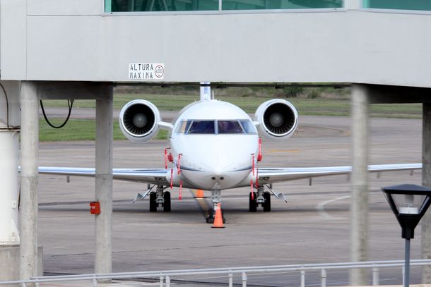 Avión en el que llegó Macri a Jujuy.